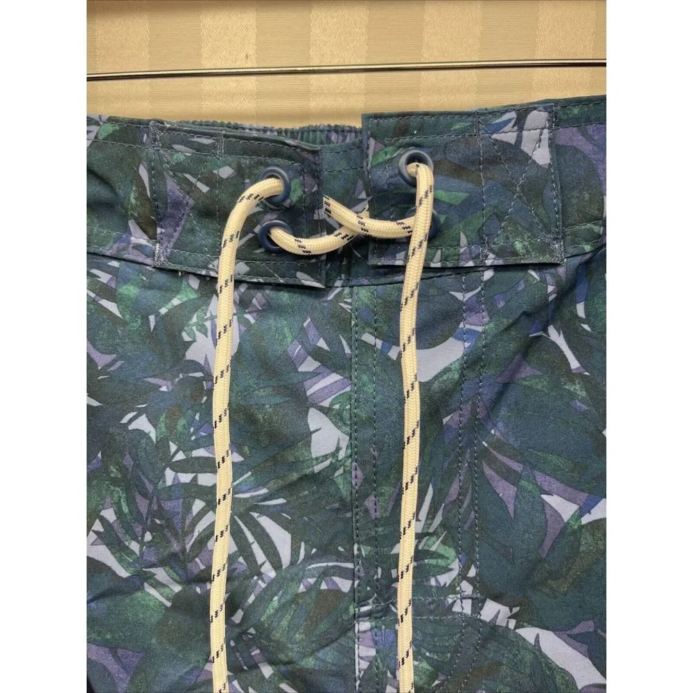 Goodfellow & Co Mens Blue multi tropical board shorts 9